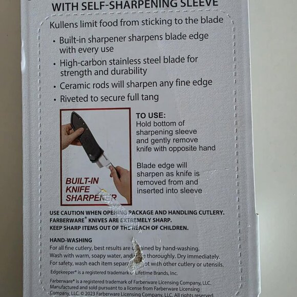 NWT Farberware Professional 5" Forged Santoku Knife w/sharpener - Picture 3 of 5